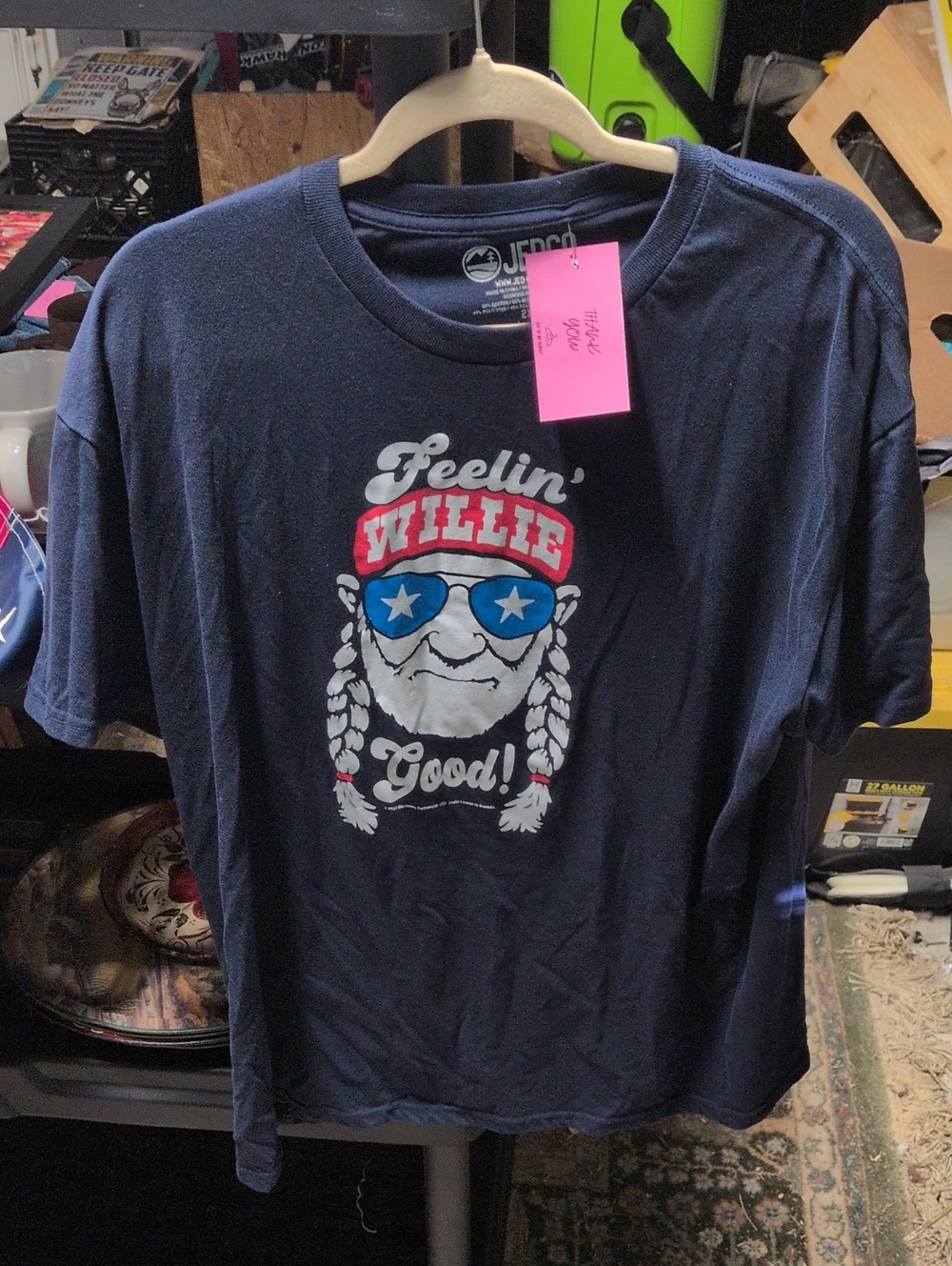 Feelin' Willie Good! Graphic Tee - Navy Blue - 2x jedco
